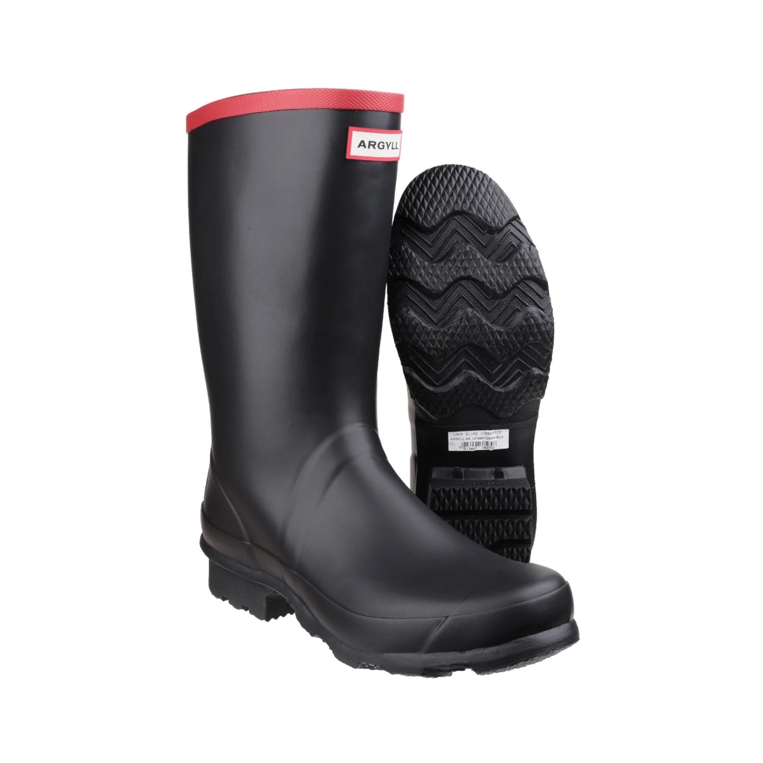 Hunter Argyll Short Knee Wellington Boots - Black 5 Hunter Argyll Short Knee Wellington Boots - Black - Image 3