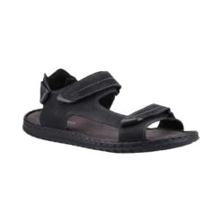 Hush Puppies Neville Quarter Strap Mens Sandal - Black