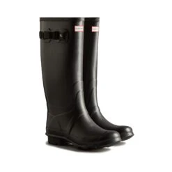 Hunter Huntress Womens Wide Leg Wellington Boots - Black