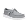HEYDUDE Wally Mens Canvas Shoe - Light Grey