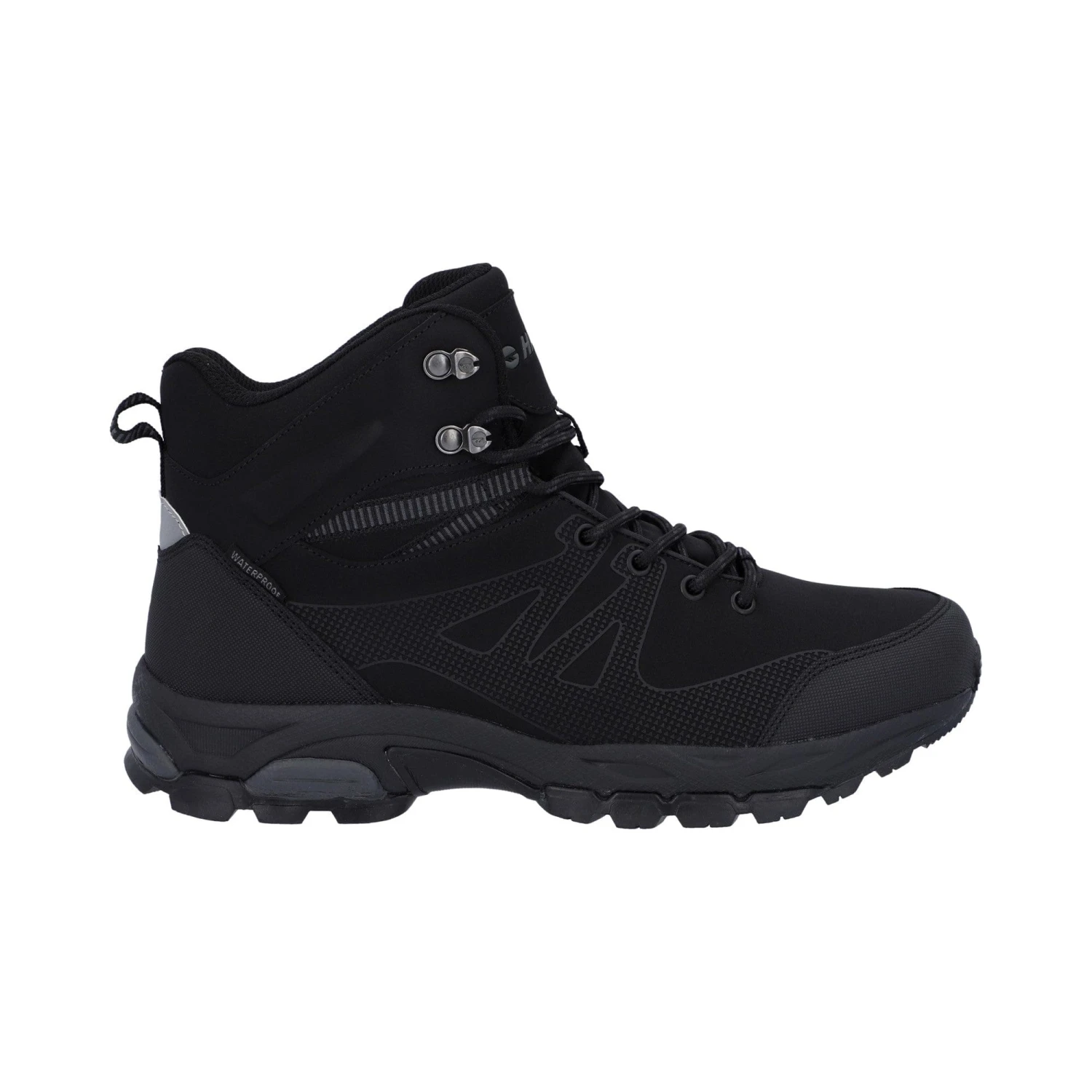 Hi-Tec Jackdaw Mid Mens Waterproof Boots - Black/Carbon Grey 6 Hi-Tec Jackdaw Mid Mens Waterproof Boots - Black/Carbon Grey - Image 4
