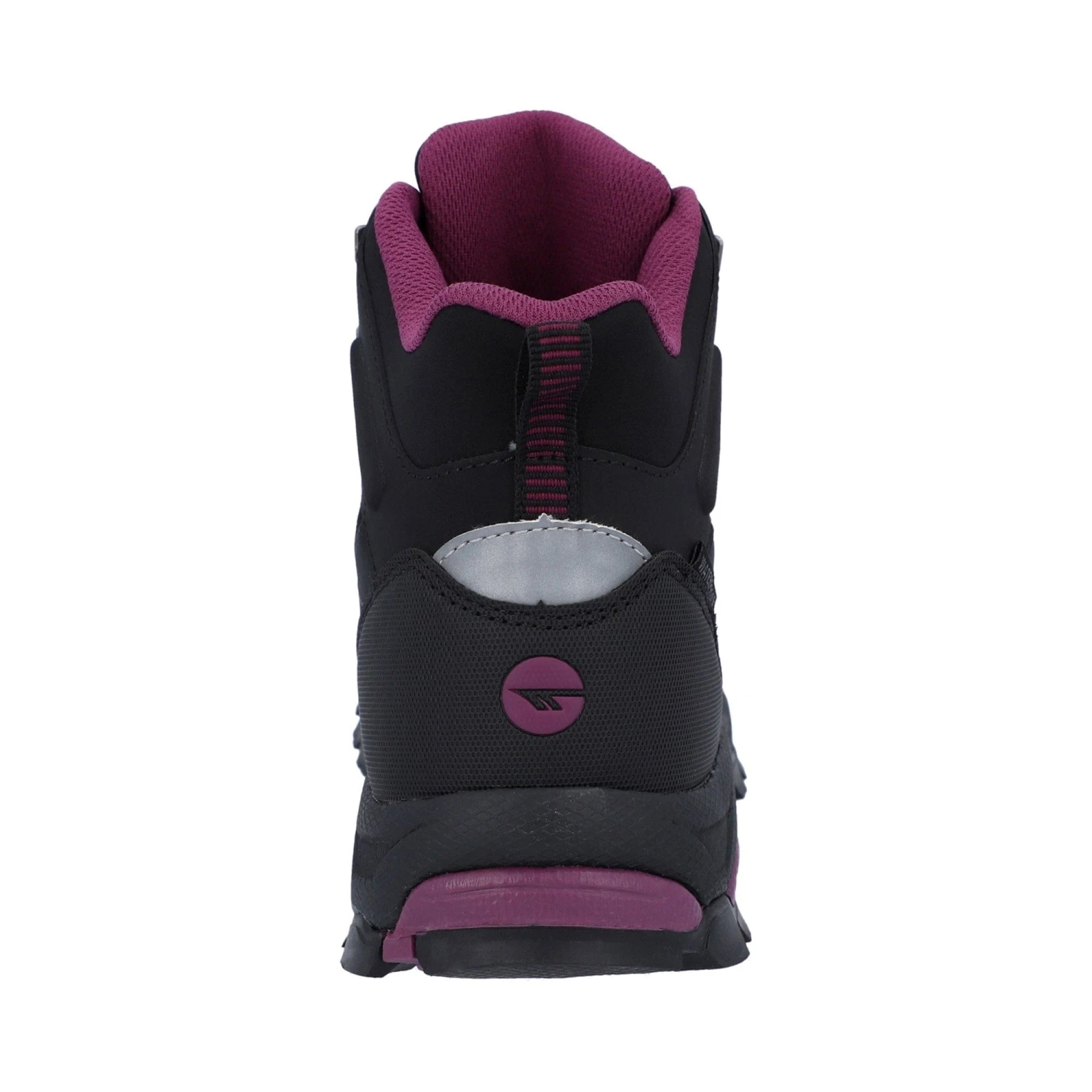 Hi-Tec Jackdaw Mid Womens Waterproof Boots - Black/Burgundy 4 Hi-Tec Jackdaw Mid Womens Waterproof Boots - Black/Burgundy - Image 2